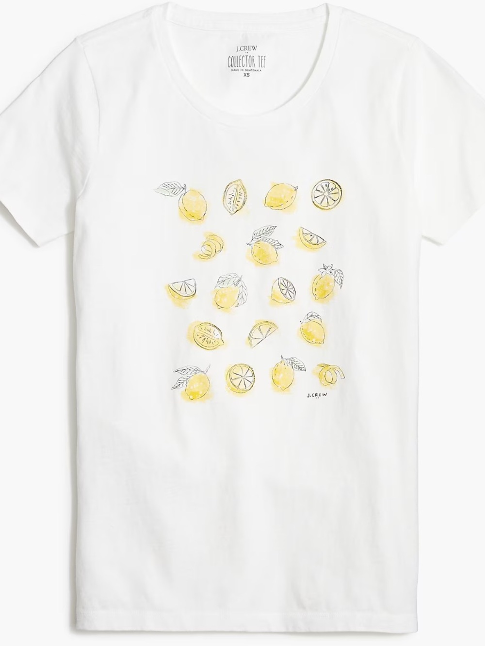 ✨NWOT - J. Crew Factory White Lemon Graphic Tee - Sz XS✨